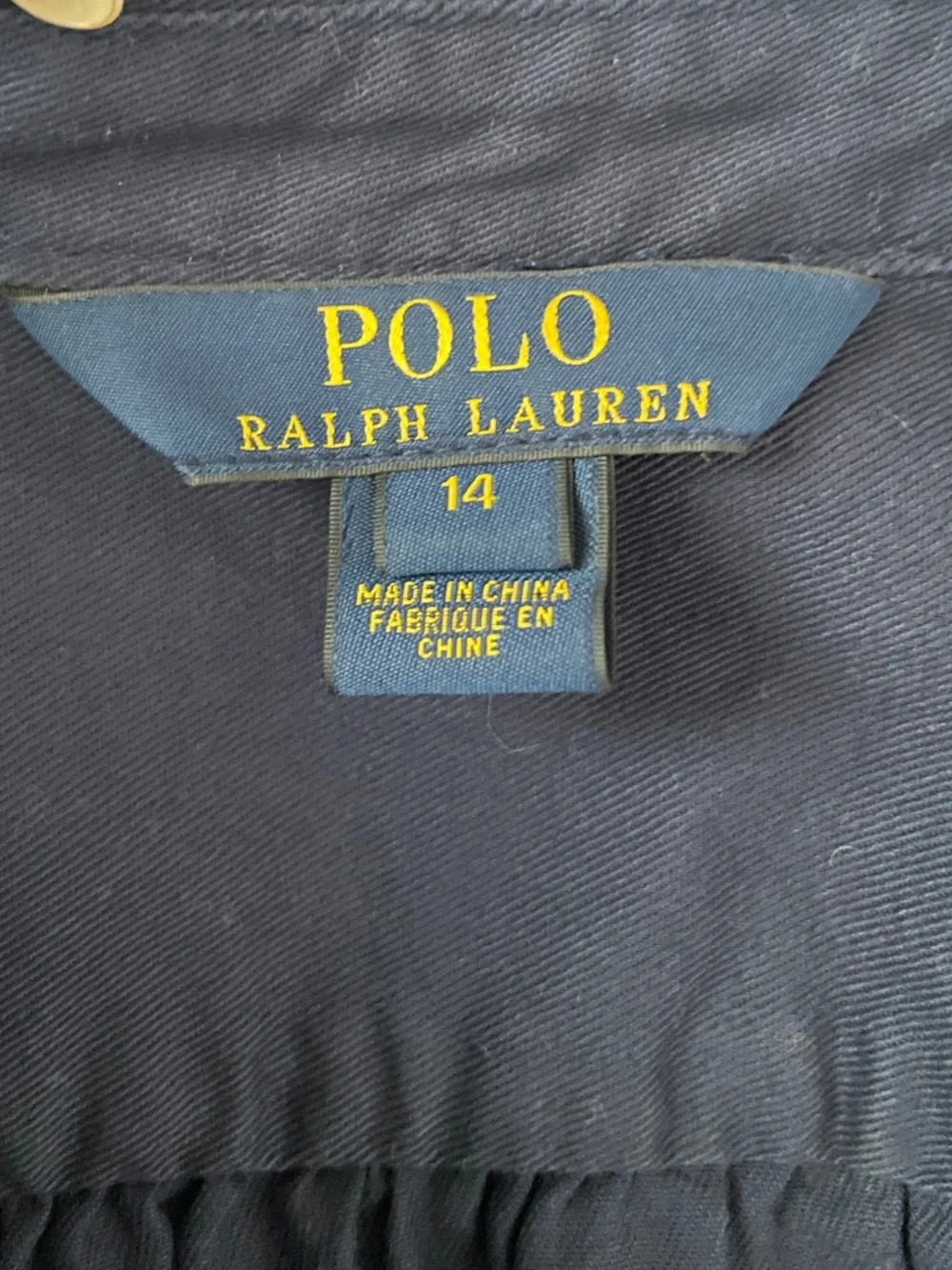 Polo Ralph Lauren Navy Blue Button Front Cotton Shirt Dress